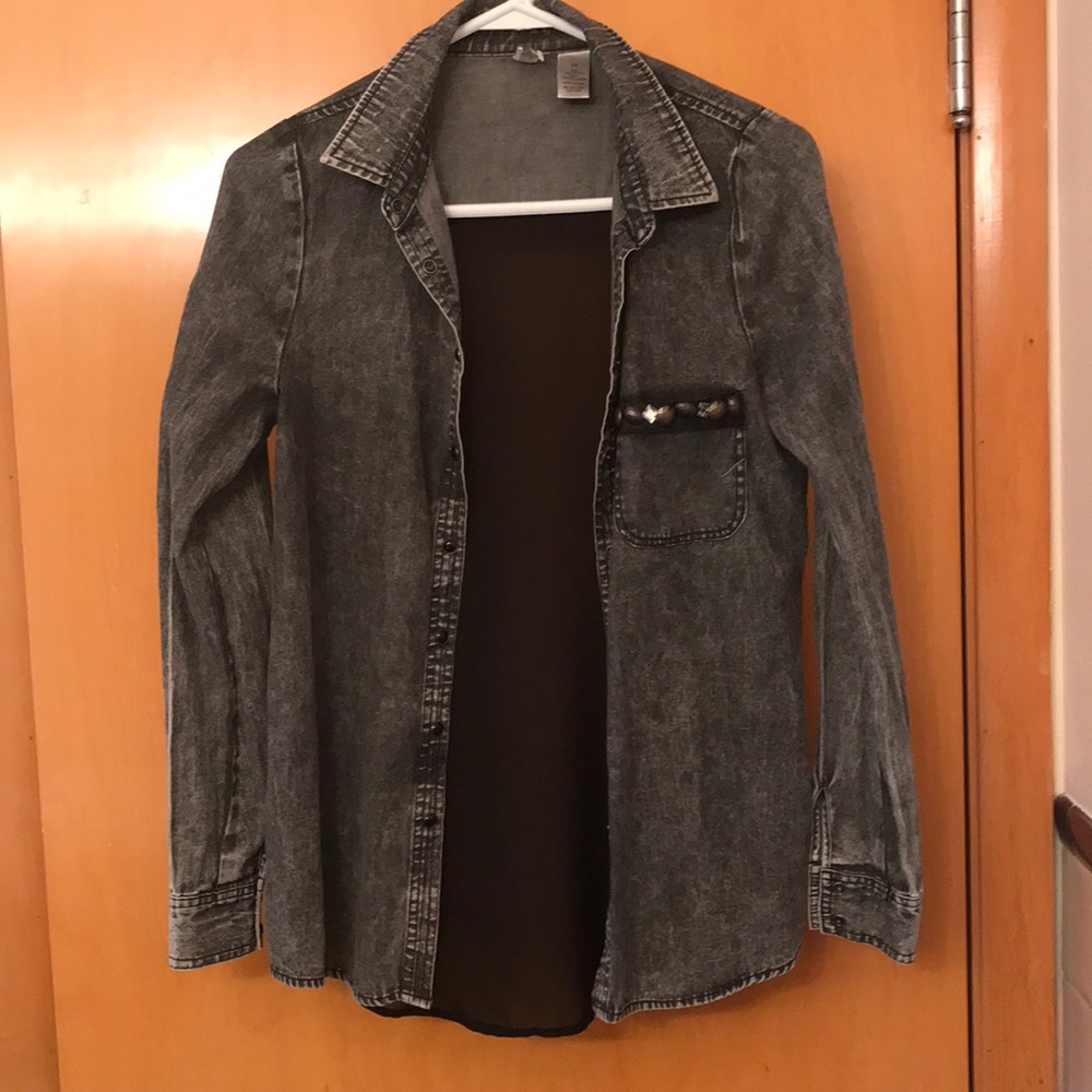BKE snap front long sleeve shirt